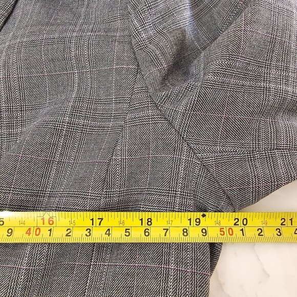 Ann Taylor Signature Plaid Blazer Jacket Pant 2pc Suit Set Gray Women's S/M - Picture 16 of 16